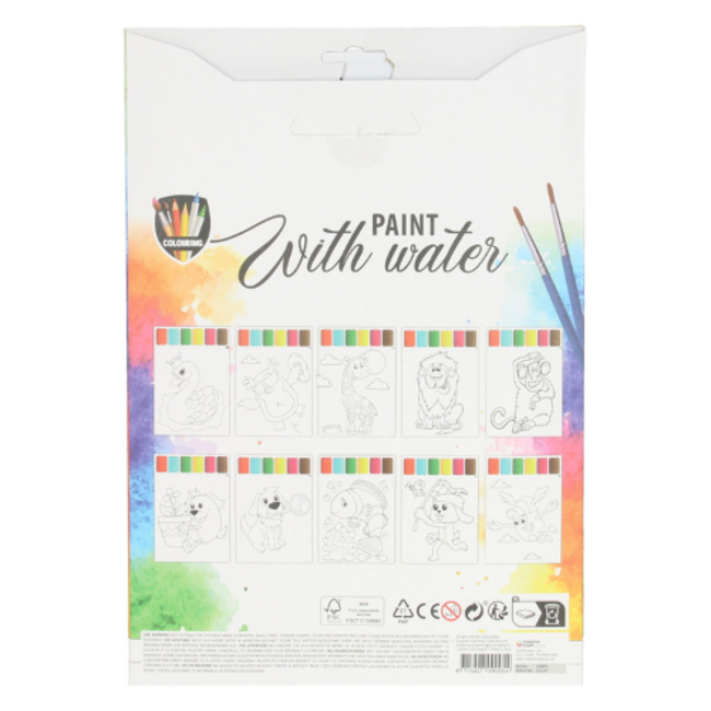 Knutselen, Knutselpakketten - Schilderen met water, 10 vel,  3+