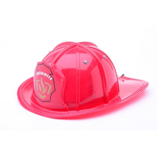 Verkleedkleding, Accessoires - Brandweerhelm kunststof, rood