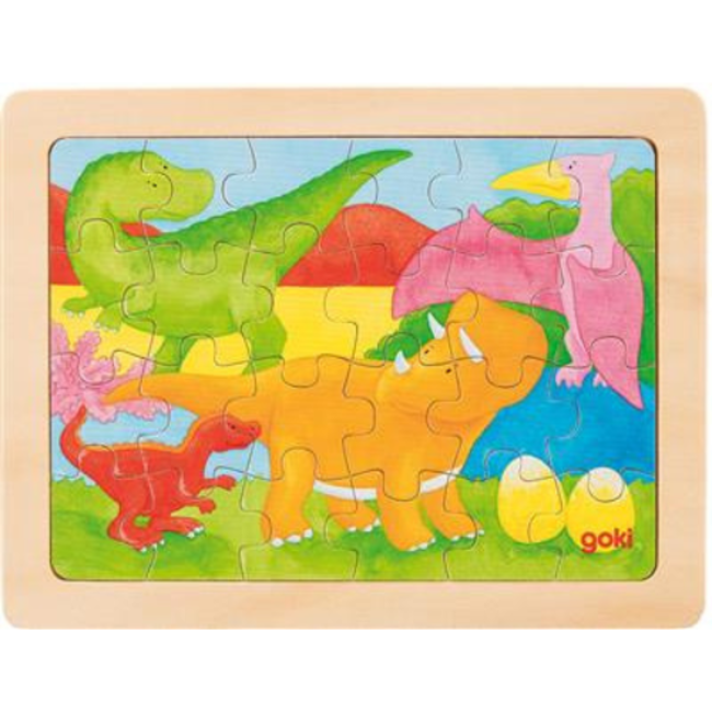 Puzzels, Legpuzzel - Houten puzzel 1000 kleuren, 24 stukjes, 3+, assorti