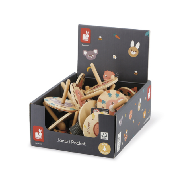 Janod Houten speelgoed - Pocket Tolletjes, assorti