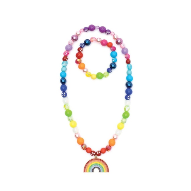 Great Pretenders Dubbele Regenboogketting + Armband Set van 2