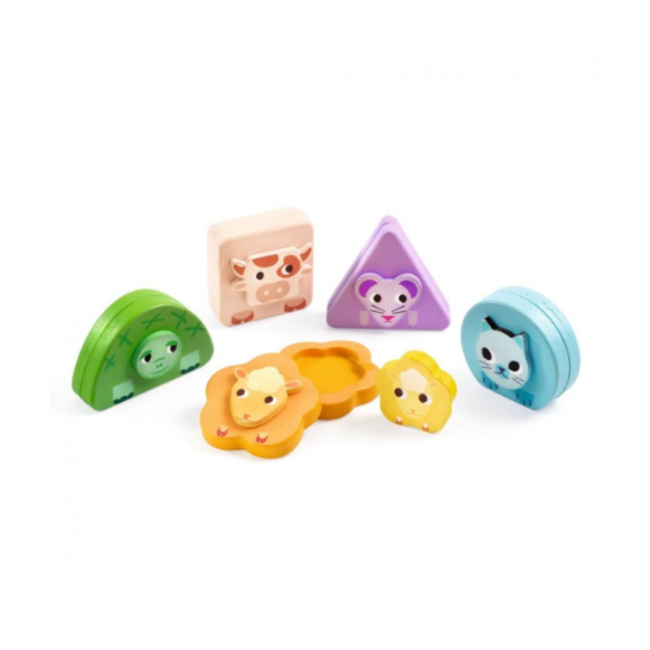 Djeco eerste leeftijd - baby kleuren Kimami Farm - FSC 100%