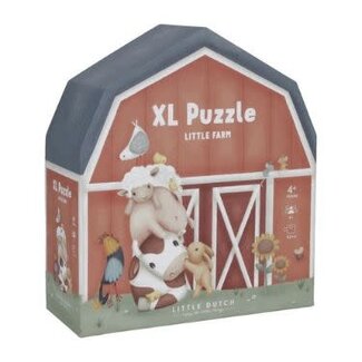 Little Dutch Puzzels, Legpuzzels - Vloerpuzzel Little Farm, 42 stukjes, 4+