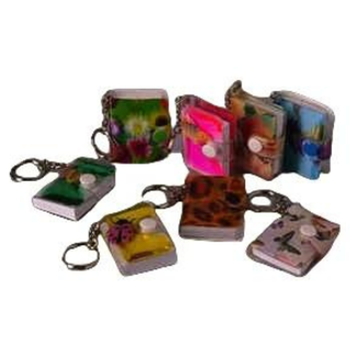 Accessoires, Sleutelhanger - mini boek, assorti