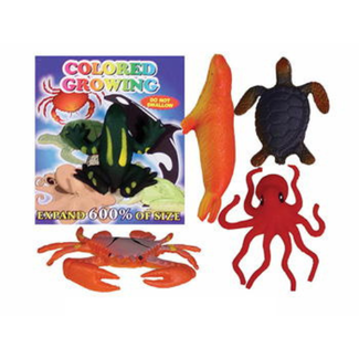 Klein speelgoed - groeidier zeedieren, assorti