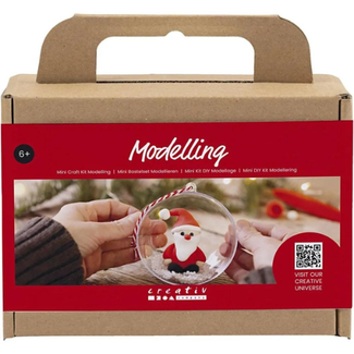 Creativ Company Knutselen, Knutselpakket - Mini hobbyset Kerstman boetseren, 6+