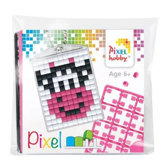 Knutselen, Pixelhobby - Medaillion keyring starterset, Smiling cow, 6+