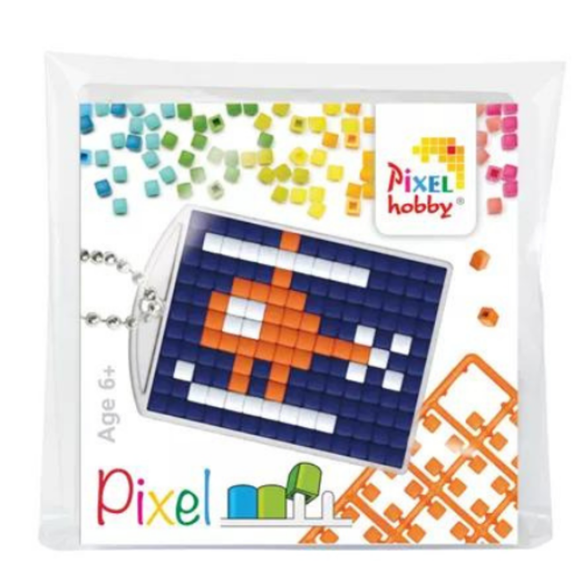Knutselen, Pixelhobby - Pixel sleutelhanger set Helikopter, 6+