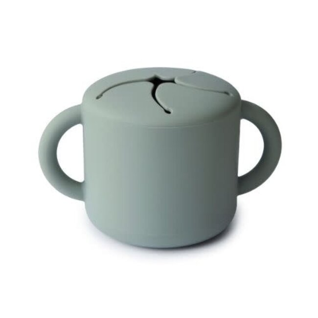 Mushie Kinderservies - Snack cup Cambridge blue