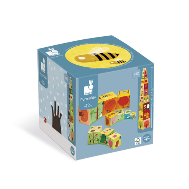 Janod Speelgoed, Stapelblokken - Stapeltoren, 4 seizoenen, 18M+