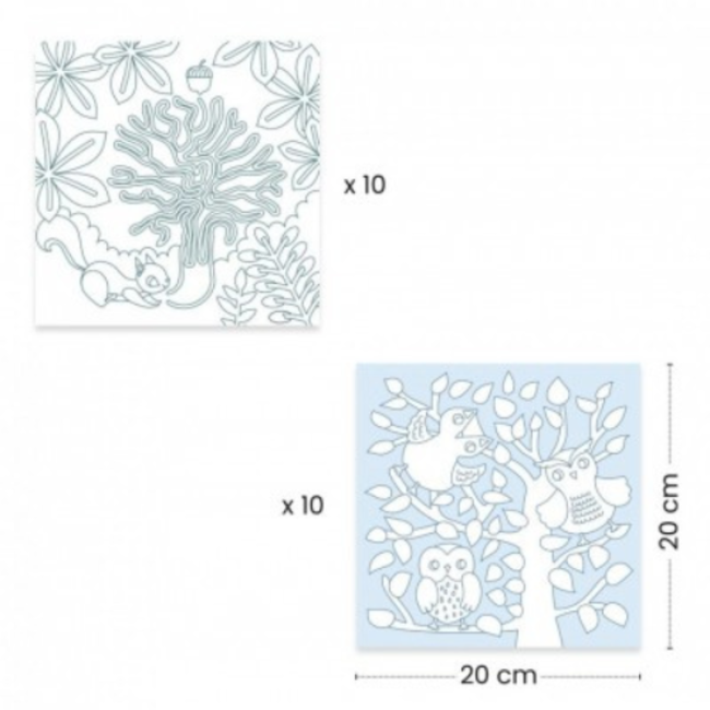 Djeco Knutselen, Knutselpakketten - Kleur- en doeplaten, het bos, 3-6