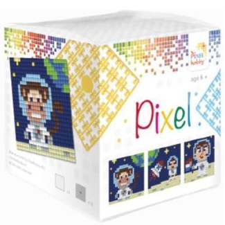 Pixel cube (3 baseplates + 18 Pixel squares) - Op de maan 6+