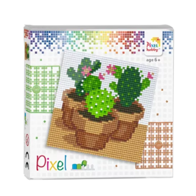 Pixelhobby Knutselen, Pixelhobby - Pixel set, Cactussen 6+