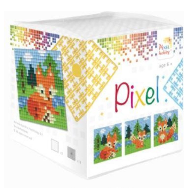 Pixelhobby Knutselen, Pixelhobby - Pixel kubus, Vosje 6+