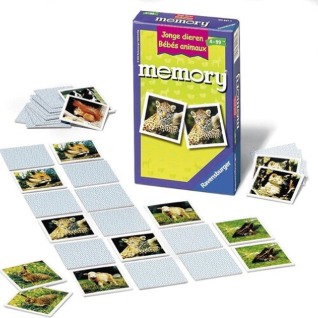 Ravensburger Spellen, Kinderspellen - Memory jonge dieren, 4+