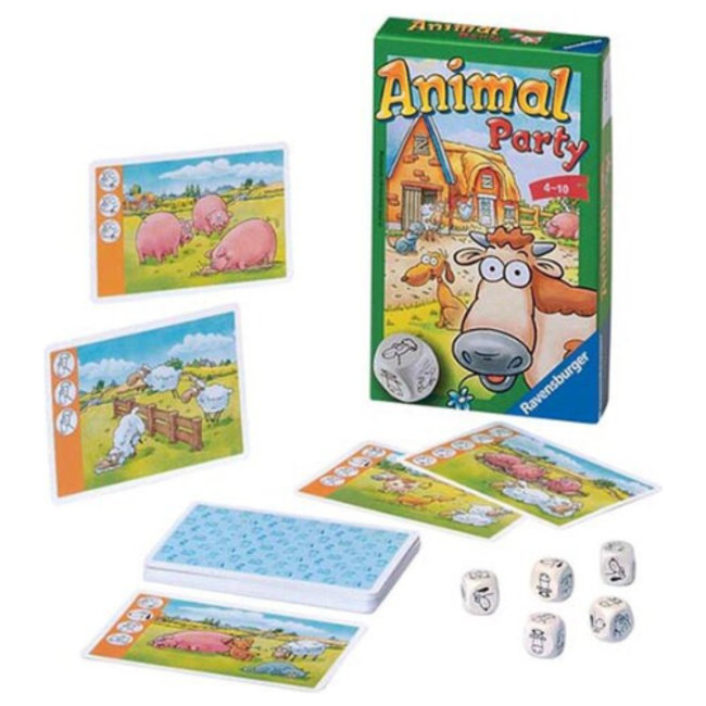 Ravensburger Spellen, Reisspellen - Pocketspel Animal Party, 4-10 jr.