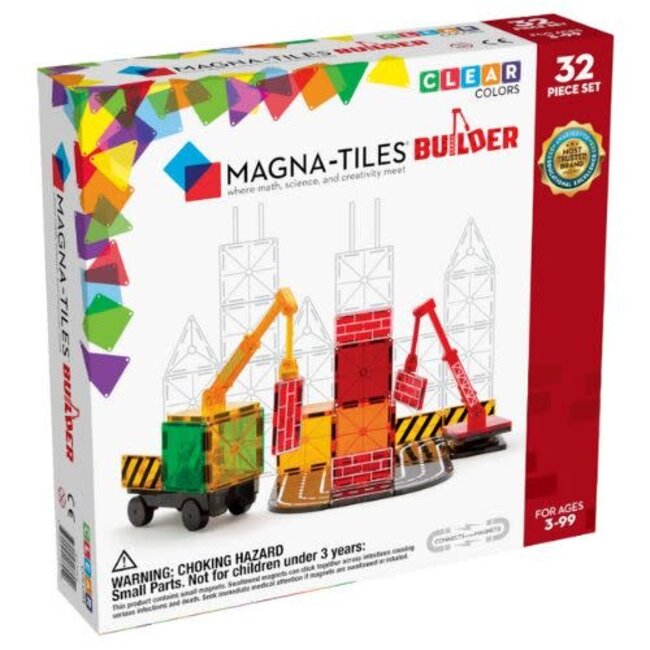 Magna-tiles Magnetisch bouwset, Bouwspeelgoed - Magna-Tiles Builder, 32 st., 3+