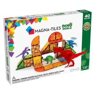 Magnetisch bouwset, Bouwspeelgoed - Magna-Tiles Dino World, 40 st., 3+