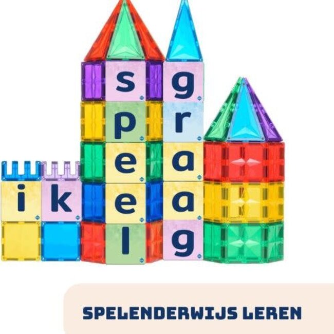 Coblo Magnetisch bouwset, Bouwspeelgoed - Coblo Toppers Letters, 60st., 3+