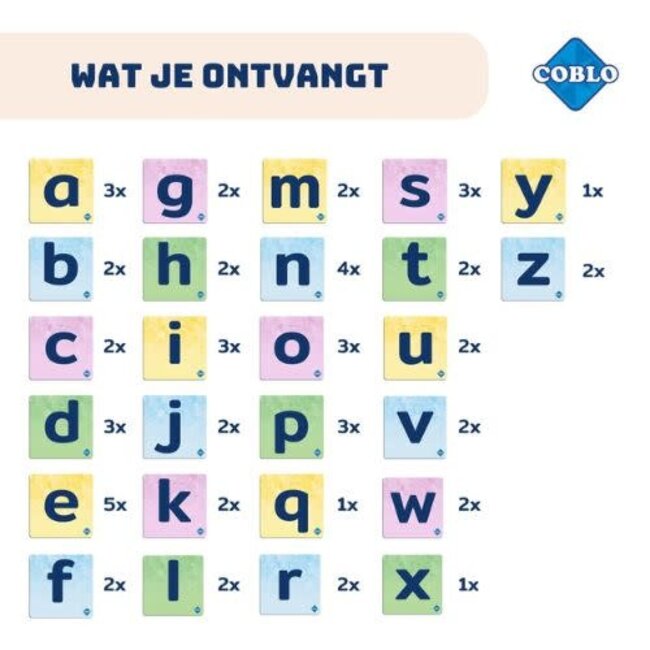 Coblo Magnetisch bouwset, Bouwspeelgoed - Coblo Toppers Letters, 60st., 3+