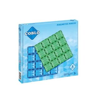 Coblo Magnetisch bouwset, Bouwspeelgoed -  Coblo, basisplaten classic 2 stuks (baseplates classic) 3+