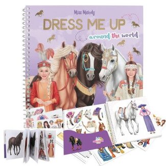 TOPModel Boeken, Stickerboeken - Miss Melody Dress me up Around the world