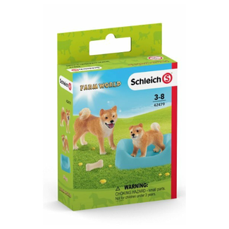 Schleich Farm World - Shiba Inu Moeder En Pup