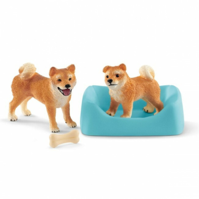 Schleich Farm World - Shiba Inu Moeder En Pup