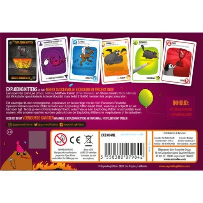 Spellen, Kaartspel - Exploding Kittens Party Pack NL