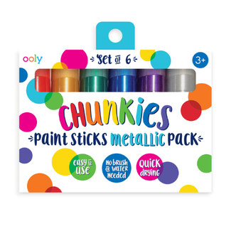 Ooly Knutselen, Accessoires - Chunkies Paint Sticks Metallic, 6st.