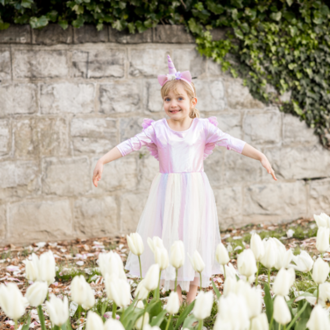 Great Pretenders Verkleedkleding - Alicorn Dress, Unicorn verkleedjurk incl. vleugels en haarband, US size 5-6