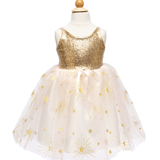 Great Pretenders Gouden glamour-feestjurk, maat 5-6