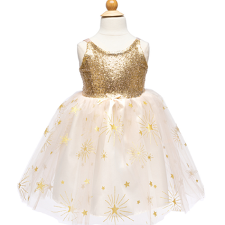 Great Pretenders Verkleedkleding - Jurk Golden Glam Party (5-6 jaar)