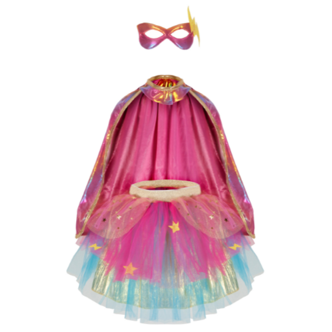 Great Pretenders Verkleedkleding - Set Super-duper, tutu, cape en masker (4-6 jaar)