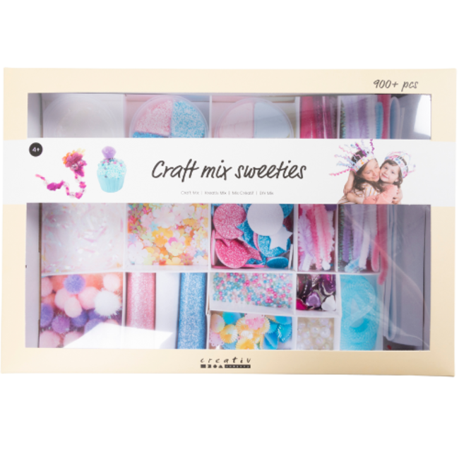 Creativ Company Knutselen, Knutselpakketten - Creatieve box, pastelkleuren, Snoepjes