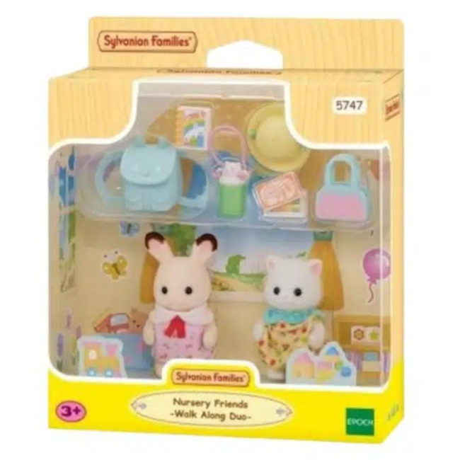 Sylvanian Families duo peutervriendjes- samen wandelen