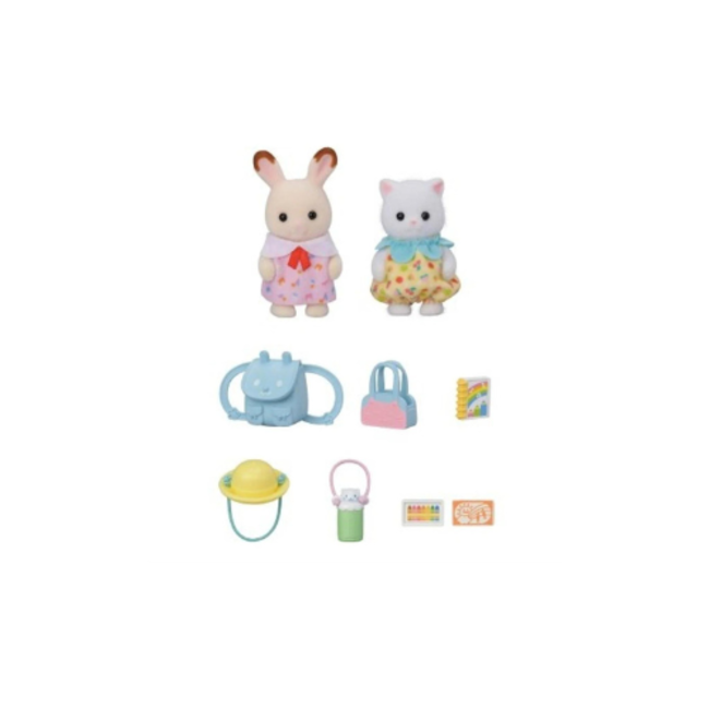 Sylvanian Families duo peutervriendjes- samen wandelen