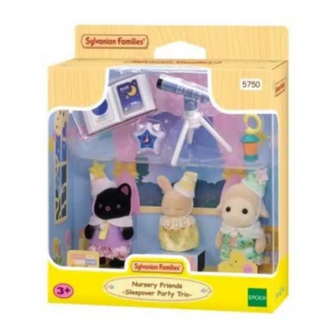 Sylvanian Families trio peutervriendjes- pyjama party
