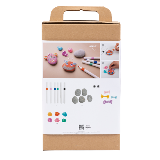 Creativ Company Knutselen, Knutselset - Stenen versieren Monsters (6+)