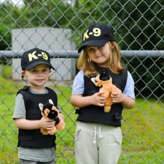 Great Pretenders K9 Unit politievest met muts en pluche puppy, MAAT US 5-6