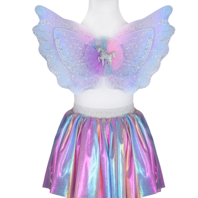 Great Pretenders Magical Unicorn Skirt & Wings, Pastel, SIZE US 4-6