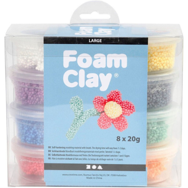 Creativ Company Creativ Company Knutselen - Klei Foam Clay: Large set van 8