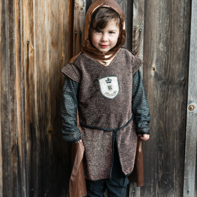 Great Pretenders Verkleedkleding - Metallic koper Ridder, (5/6 jaar)