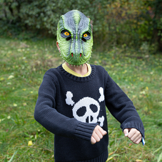 Great Pretenders Verkleedkleding - Accessoires - T-Rex Dino masker, Groen