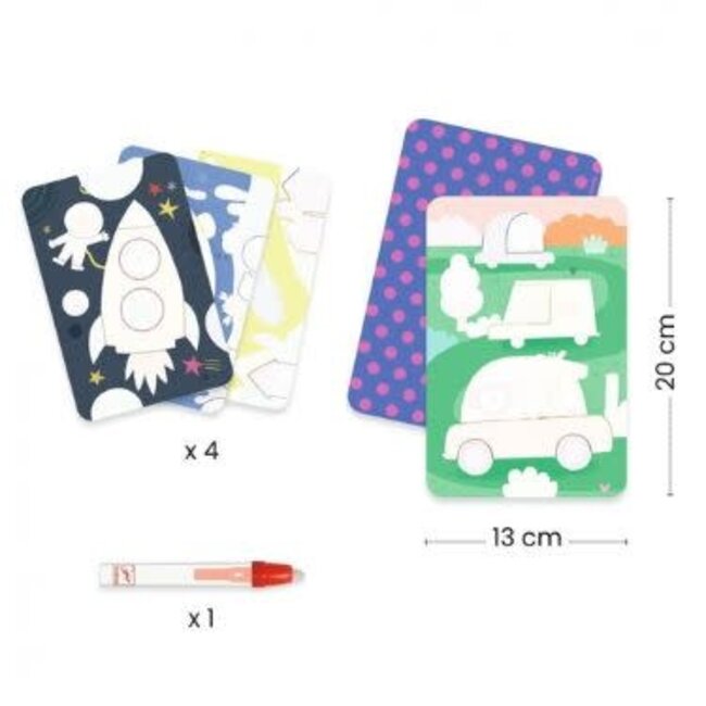 Djeco Petits Cadeaux - Op De Weg Kleurplaat