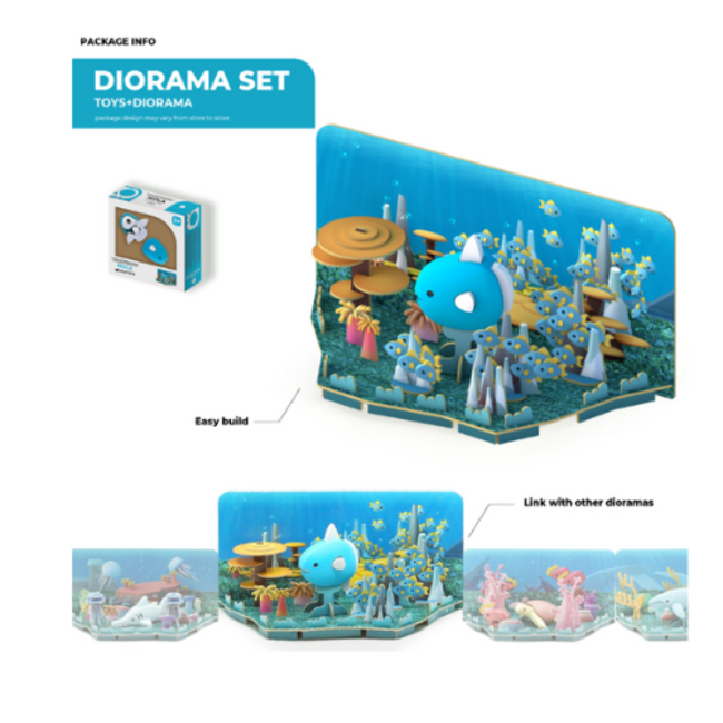 Halftoys Speelgoed - Magnetische Oceaan dieren: Maanvis (Mola)