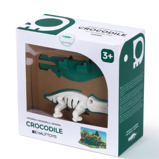 Halftoys Speelgoed - Magnetische Savanne dieren: Krokodil (Crocodile)