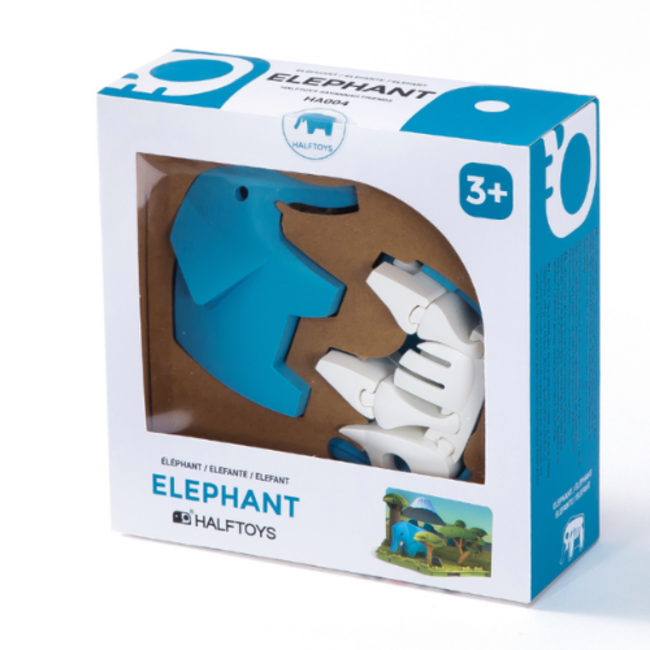 Halftoys Speelgoed - Magnetische Savanne dieren: Olifant (Elephant)