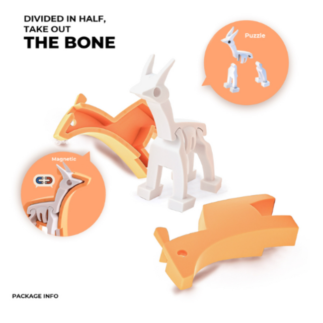 Halftoys Speelgoed - Magnetische Savanne dieren: Rooibok - Antilope (Impala)