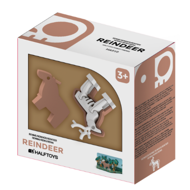 Halftoys Speelgoed - Magnetische bosdieren: Rendier (Reindeer)